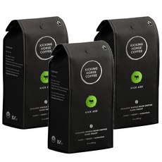 킥킹호스 커피 킥애스 다크 로스트 홀빈 원두커피, 283g, 3개