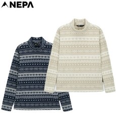 네파 24년도 상품 여성 노르딕 패턴 마이크로플리스 하이넥 목폴라 티셔츠 7K85350 RPH858 AIY165