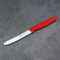 일본 니켄(NIKKEN) 과도 일제 과일칼, 1개, 톱니칼날 레드