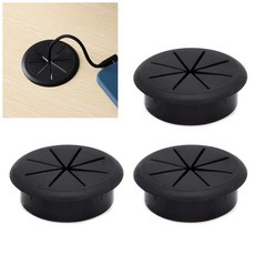 아이베란다 전선캡 홀캡 전기선 마감 덮게 커버, 3개, 블랙