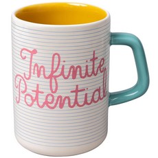 Ban.do Novelty Quote 세라믹 머그 355ml(12온스) 커피 및 티 컵 큰 손잡이 식기 세척기 및 전자레인지 사용 가능 (무한한 잠재력), Ban.do Novelty Quote 세라믹 머그, 3