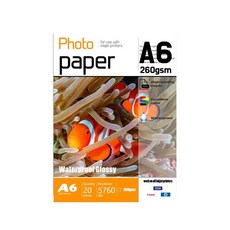 BNC INT 광택 a4 4x6 잉크젯 컬러 포토용지 캐논 엡손 호환 사진 용지 인화지, 20매입, 260g, A6