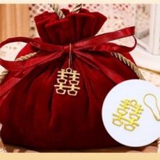 전통 복주머니 설날 명절 기념품 선물 포장 답례품 외국인선물 2203_EA, 레드