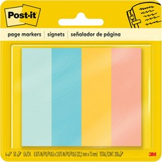 포스트잇 페이지 마커 다양한 색상 1인치 x 3인치 50장패드 4개의 패드팩671-4AF
