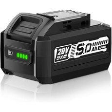 2개 세트 8.0Ah 리튬이온 배터리 Dewalt 20V Max 무선 전동공구 및 충전기와 호환 DCB201 DCB203 DCB206 DCB207 등 교체용, 1 Pack-5.0Ah