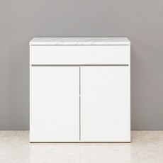 W1012 서랍형 수납장 800, 화이트마블