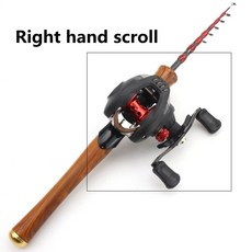 釣魚名人 超短UL調 超軟收縮路亞竿 槍柄竿 水滴輪套裝 馬口飛釣竿 路亞漁具, 右手操作水滴輪,1.68米