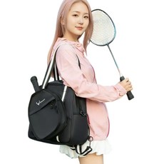 다용도 탈부착 스포츠 백팩 배드민턴 라켓백 피클볼가방, 1개, 블랙