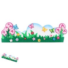 [팔마누] 펠트친구 펠트장식 교회게시판꾸미기 나비 잔디 울타리 신형 투톤