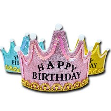 글로벌이지 LED 생일파티 왕관 머리띠 만들기 (1인용), 하늘색 1인용