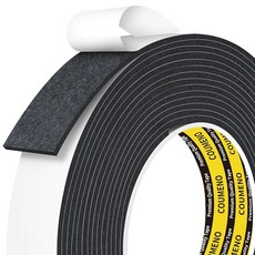 쿠메노 단면 접착 폼 테이프 씰링 스트립 패드 창 내후성 자가 절연 테이프 0 98inX9 84FT 블랙, 0.98inX9.84FT