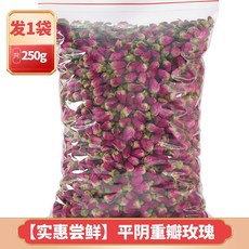 진이판 장미차 500g 건조 장미 핑인 식용 더블 로즈 여성 건강차 물꽃차, 대량 생산 포장이 아닌 품질에 집중, 250g, 1개