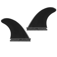 서핑 보드용 핀 사이드 플라스틱 보드 수상 스포츠 4.37 인치 11.1cm 2 개, 01 Black Side Fins