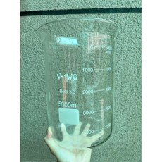 立騰玻璃 5000ml低型刻度燒杯 耐熱玻璃實驗室適用燒杯, 1個