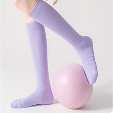 salimm 여성 고탄력 쿠션 압박 등산 러닝 컴프레션 니삭스 양말 1+1, 2개, 퍼플