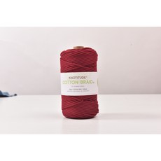 3mm 고급 마크라메실 순면우동사 100m 네트백 스트링 컬러우동실 코튼 브레이드 색실, 23-Deep-Cherry