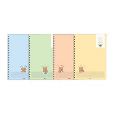 [원드림]노트의정석 요점 정리 노트 1호 블루+그린+오렌지+옐로우 4종세트, 1세트, 혼합