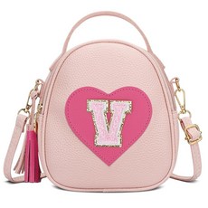 [ 1219464 ] KKXIU 여아용 지갑 선물 귀여운 크로스바디 백 하트 아동용 스몰 백팩 태슬 포함 핑크 V, [ 1219464 ] KKXIU 여아용 지갑 선물 귀여