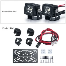 AXSPEED 수화물 랙 측면 LED 조명 TRX4 축 SCX10 Wraith Axial 1/10 RC 크롤러 자동차 트럭 용 스포트라이, 03 A1