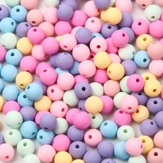 주얼리 제작용 매트 아크릴 비즈 라운드 스페이서 DIY 팔찌 목걸이 공예 액세서리 6mm 8mm 10mm