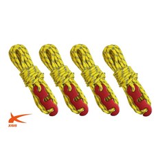 텐트 타프 로프 4P 고정 후크 포함 빛 반사 끈 줄 대용량 등산 캠핑 타프끈 텐트끈, 블랙 WBD727F, 블랙