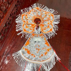 肚兜披肩（銀龍）橘 - 寶寶舒適親膚肚兜，可愛銀龍圖案，台灣亞熱帶適用