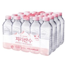 지리산수 핑크 500ml 20병 생수 물 안전한 워터 대용량 먹는샘물 병 미니 국산, 20개