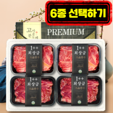 1++ 구이용 투뿔 한우선물세트 국내산 최상급 명품 소고기 선물용, 1박스, 한우선물세트 1호