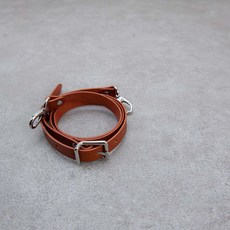 Be Two 植鞣革可調整背帶 - 台灣製造, 棕色可調背帶