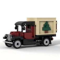 축제 분위기 겨울 마을 크리스마스 트리 트럭 블록 조립 퍼즐 선물 장식품, 1. 254pcs