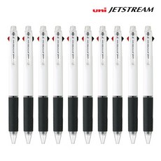 제트스트림 3색 멀티펜 0.5mm SXE3-400, 화이트 1, 10개