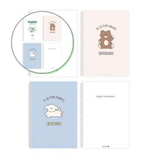 쌍문상회 1200 1권 영어스프링노트 모닝글로리 영어공책 영어노트 영어수업노트 학생영어노트 중학생고등학생 40872EA, 임의배송