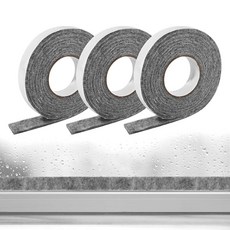 3롤 4m/13피트 창문 응결 흡수 스트립 펠트 테이프 재사용 가능한 두꺼운 응결 방지 수분 제거 흡수기 창문 유리 문 욕실 및 가정용 액세서리용