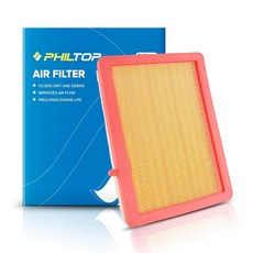 PHILTOP 엔진 에어 필터 CA12260 춘분 및 지형용 교체품 2018-2024 에어 필터 엔진 보호 및 가속 향상