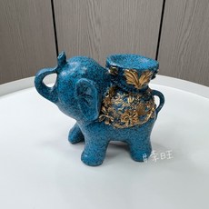 台灣現貨超Q萌可愛水晶球底座可愛底座球座造型底座大象底座青蛙底座蘑菇蝸牛, 藍象