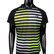 리닝 남성 트레닝복 반팔티 남자 배드민턴 티 검정 한필마트