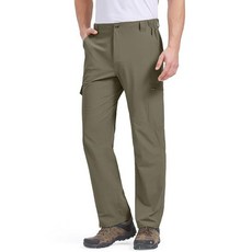 Liyiyiyia 남성용 하이킹 팬츠 경량 방수 빠른 건조 통기성 나일론 카고 팬츠 포켓 6개 포함 회색.