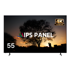 에어리브 55인치 TV 4K LED UHD 대기업 IPS 정품패널 UHD HDR10 에너지 효율 1등급, AE550UHD, 고객직접설치, 스탠드형, 138cm(55인치)