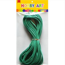 롤 스웨이드 초록 10줄 인조가죽끈