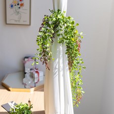 그린 인테리어 커튼 장식 집게 30cm 조화 실내 장식 꾸미기 소품, 레드, 2개
