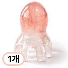 생활해랑 문어 괄사 두피 머리 승모근 지압 마사지, 로즈 마블, 1개