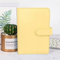 泡泡瑪特molly週邊手賬本筆記本活頁夾日記本卡通本子莫莉禮物, 黃色素板, 1個