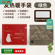 A12羽絨棉暖手袋 多功能暖寶寶 無水袋 羽絨暖手袋 暖寶寶神器 月經 肩膀熱敷 交換禮物WN, 綠色+5000毫安充電寶, 1個