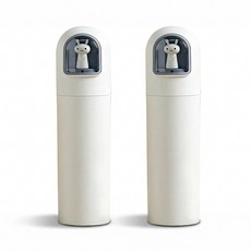 뉴하 몽글토끼 여행용 휴대용 칫솔 치약 케이스 보관함 2개 세트, 화이트, 1세트