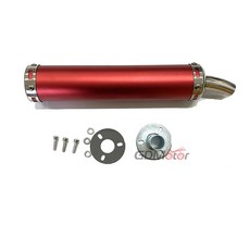 범용 금속 60x280 긴 오토바이 레이싱 배기관 머플러 소음기 2 스트로크 탈출 50cc 240cc, Matte d, 1개