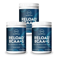 MRM 엠알엠 리로드 BCAA+G 포스트 웍아웃 리커버리 아일랜드 퓨전 330g, 3개