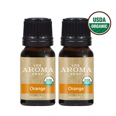 더아로마샵 USDA 천연 아로마 오일 테라피 숙면에좋은향 집중 기분전환 시너지, 오렌지, 10ml, 2개