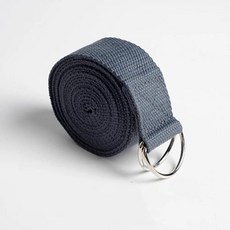 요가 스트랩 내구성 면 유연성 운동 조절 링 벨트, 1개, 2. Dark gray