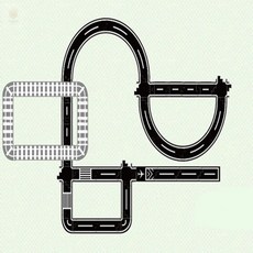 핫프로컬렉션 로드플레이세트 55P 미니자동차트랙