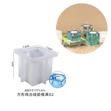 DIY 크리스탈 에폭시 수지 실리콘 몰드 반달 촛대 장식 3D 아로마 테라피 캔들 홀더, 05 27